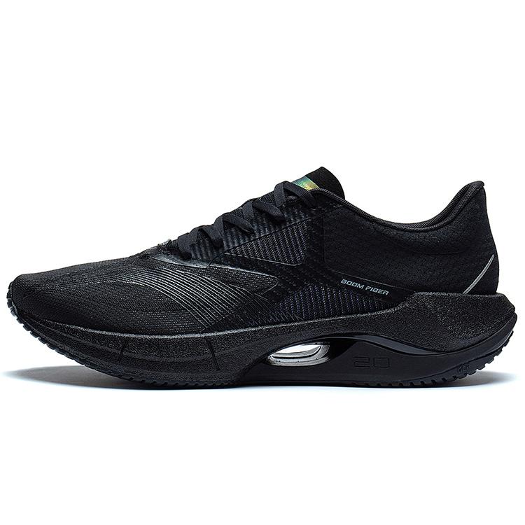 Li Ning Super Light 20 Модные износостойкие дышащие низкие мужские кроссовки для бега Чистый черный ARBT001-7