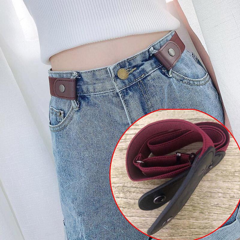 Ремень для взрослых/детей без пряжки, невидимый эластичный ремень для джинсов, без проблем с выпуклостями