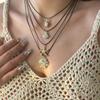 Elegant Pearls Starfish Conch Shell Pendant Necklace for Women Bohemian Wax Rope Braided Necklace Summer Beach Vacation Jewelry