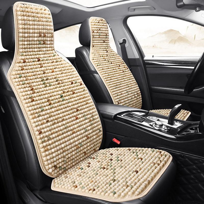 Подушка на сиденье автомобиля Летний охлаждающий коврик Цельный Грузовик Вентилируемый Дышащий Деревянные бусины Универсальный Чехол на сиденье автомобиля Для всех сезонов
