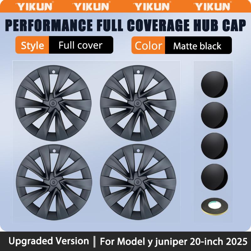 4 шт. Колпаки на колеса 20 дюймов для Tesla Model Y Juniper 2025 Покрышка колеса Performance для дисков Helix 2.0 Колпак на ступицу Аксессуары для полной обода