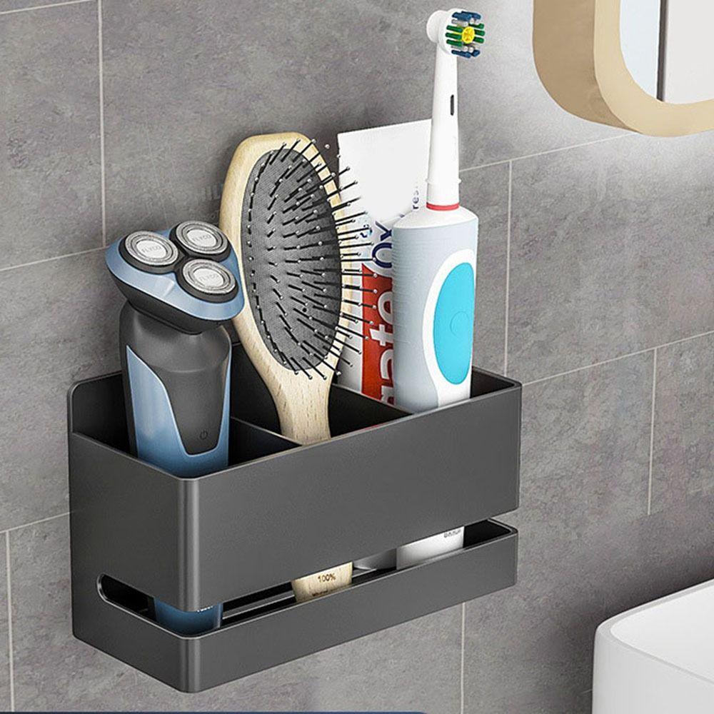 Wall Mounted Toothbrush Holder Waterproof Hair Comb Organizers Durable Razor Storage Rack Bathroom