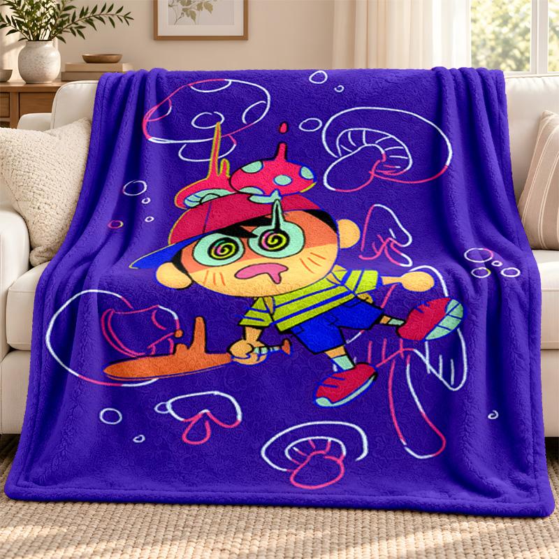 Earth Bound blanket Flannel Blanket Soft Cozy Plush Throw for Sofa Bed Lightweight Home Decoration Outdoor camping