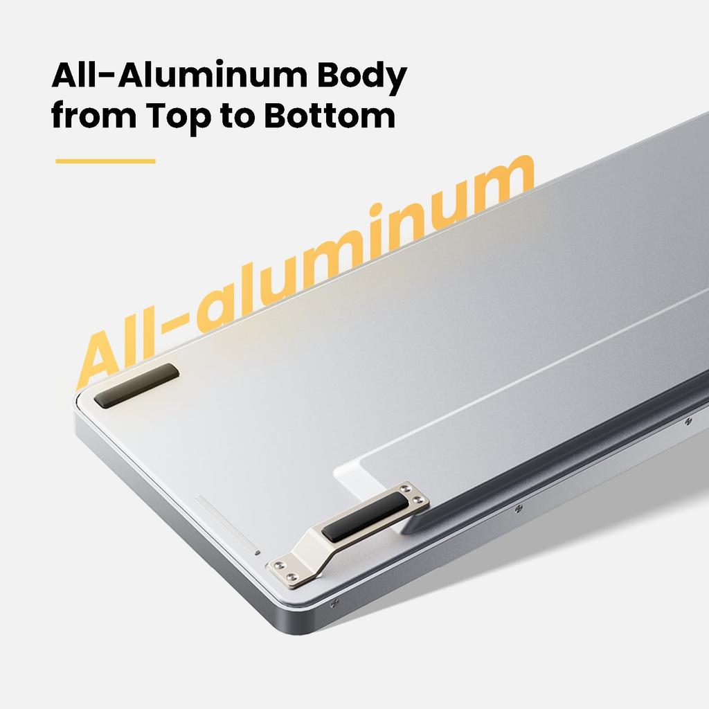 Lofree FLOW Механическая Английская Серебристая Стандартная Клавиша GHOST Сертифицированная Клавиатура с Низким Профилем, Раскладка, Белая, Переключатели