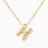 LT-12056 Stainless Steel 18K Gold Balloon Letter Necklace Silver Bubbles 26 English Alphabet Pendants Jewelry