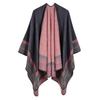Ladies Striped Small Square Imitation Cashmere Acrylic Thermal Air Conditioning Shawl Sunshade Sunscreen Shawl Western Travel Cape