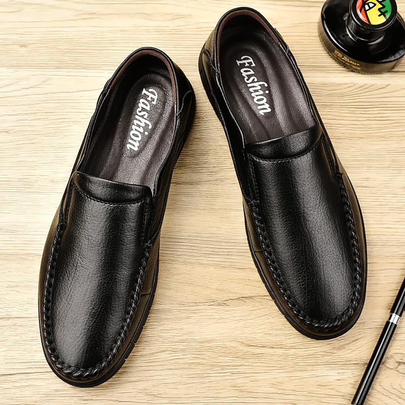 FashionLeather Shoes Man 2024 New Fashion Mens Shoes Classic Business Loafers Men Summer Autumn British Style Leisure Walk Casual Shoes