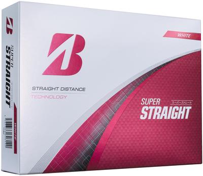 BRIDGESTONE SUPER STRAIGHT Golf 2025 Белые Мячи, Модель, Упаковка 12 шт., (T5WX)
