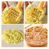 2Pcs Vegetable Cutter Multifunctional Hand Peeler Cutter Tool, Stainless Steel Blade Vegetable Slicer with Easy Grip Clog-Free Grate Design Kitchen
