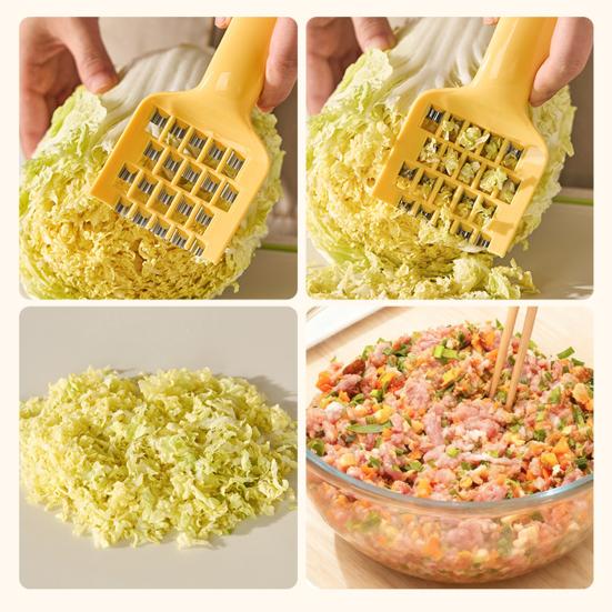 2Pcs Vegetable Cutter Multifunctional Hand Peeler Cutter Tool, Stainless Steel Blade Vegetable Slicer with Easy Grip Clog-Free Grate Design Kitchen
