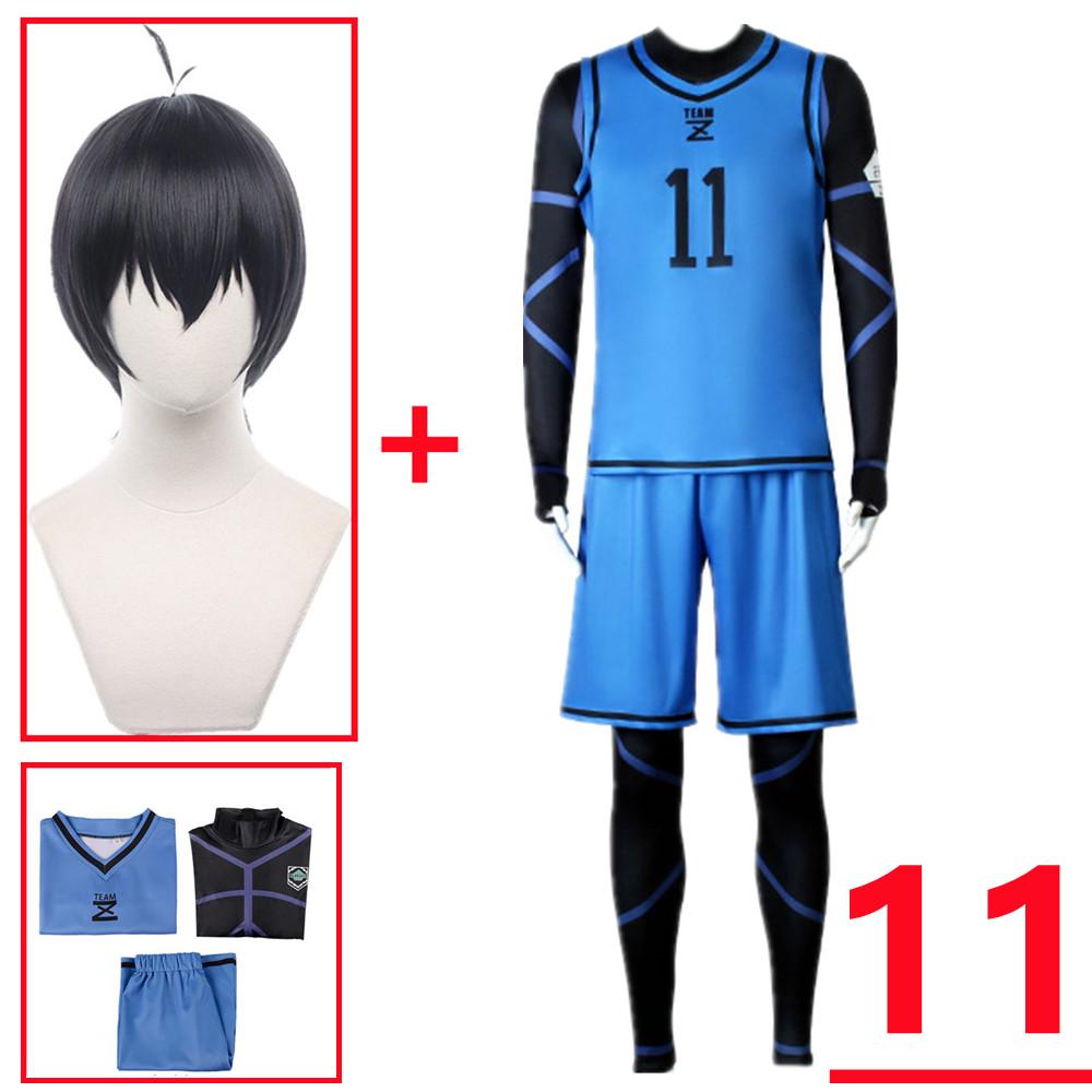 Аниме Blue Lock Yoichi Isagi Косплей Костюм Белый Черный Трикотаж Комбинезон Футбольное Боди Хэллоуин Карнавальная Одежда для вечеринок