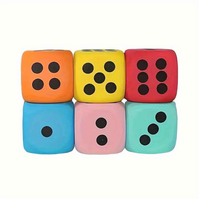Набор игральных костей Color Giant Foam Dice - 6 предметов, многофункциональные аксессуары для вечеринок и головоломок