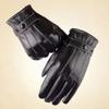 Warm Leather Gloves Non-Slip Driving Mittens High Quality Full Finger Gloves  Men