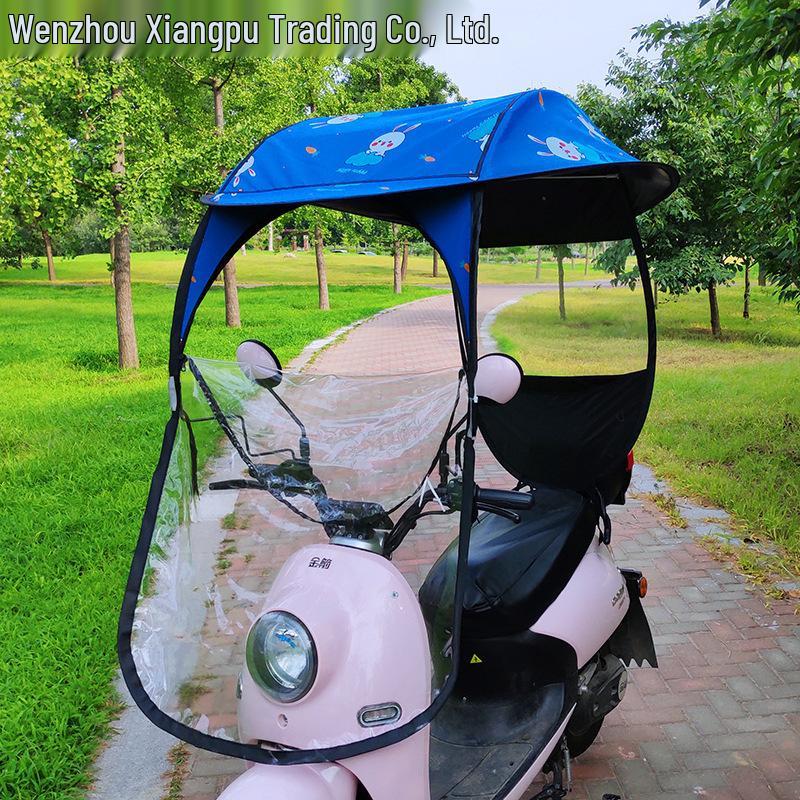 Тент для электровелосипеда: Дожде- и ветрозащитный солнцезащитный навес