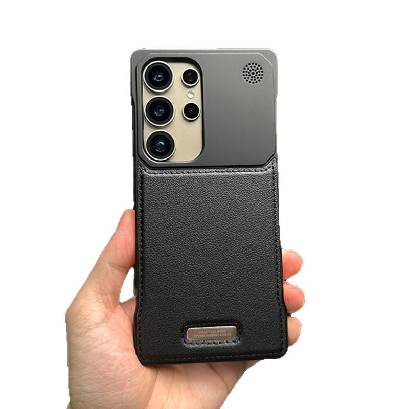 Магнитный кожаный чехол для телефона Galaxy S25 Ultra с ароматом - Ударопрочный, Безрамочный, Подходит для Samsung S24/S23