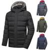 Winter Men's Thick Cotton Padded Clothes Casual Hat Coat Cotton Padded Jacket