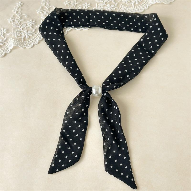 Spring and New Drawstring Scarf Retro High-end Women's Versatile Slim and Long Scarf Fashionable Clothing Accessories