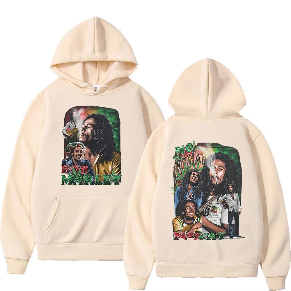 Rapper Bob Marley Album Merch Graphic Hoodies Men Women Clothing Fashion Gothic Long Sleeve Hooded Vintage Printed Sweatshirt