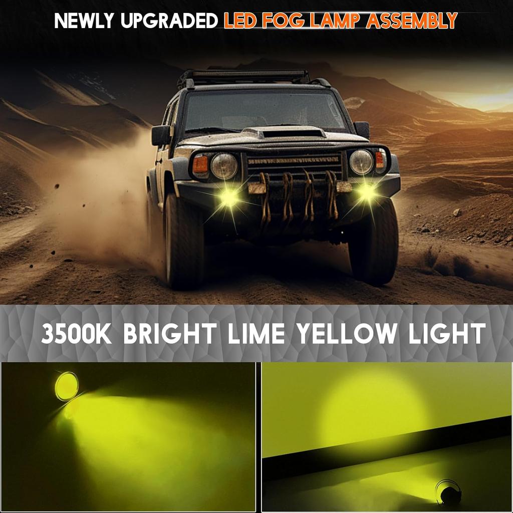 Противотуманные фары 3,5 дюйма OEM 19606300 Для SUBARU WRX 2015- Передний бампер Противотуманные фары Левая правая сборки водителя и пассажира Луч противотуманной фары, 3500K Золотистый