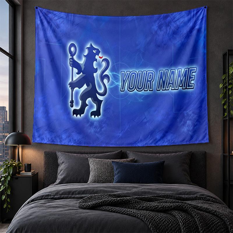 Personalized Tapestry Wall Hanging Chelsea FC Pattern Art Background Cloth