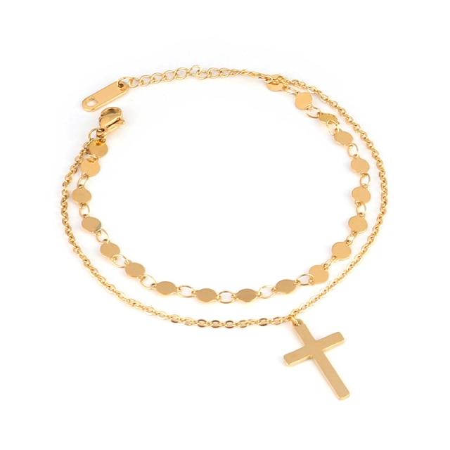 Стальной браслет для женщин, браслеты из нержавеющей стали, браслеты с подвеской в форме сердца, модные браслеты-цепочки, женские толстые браслеты, ювелирные изделия, подарок