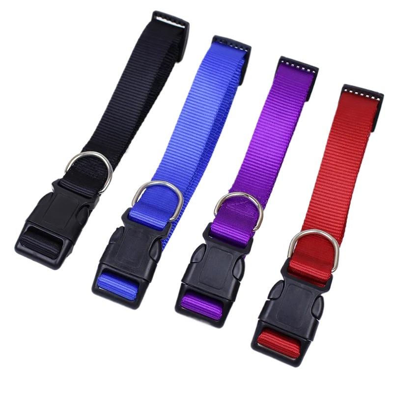 1 шт. товары для животных однотонное нейлоновое ожерелье для домашних животных аксессуары для домашних животных ошейник для собак регулируемый креативный поводок для щенков