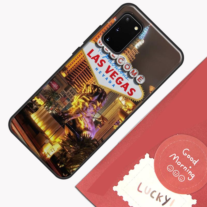 Las Vegas Sign LIGHTS Nevada Rome Phone Case For Samsung Galaxy S26 S25 S24 S20 S21 S22 S23 Ultra S10 Plus S25 FE Cover Shell