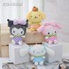 Cartoon Hello Kitty Kuromi Melody Pachacoo Cinnamoroll Stuffed Toys Pendant Cute Plush Toys Keyring Anime Keychain Birthday Gift