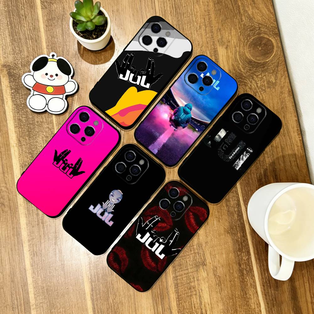 Чехол для телефона рэпера JuL для iPhone 17,16,15,14,13,12,11 Plus,Pro Max,XS, Мягкий силиконовый черный чехол