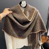 Solid Color Women Cashmere Triangle Scarf Shawl Plain Neck Warmer Stoles Winter Ladies Bib Blanket Shawls Muffler