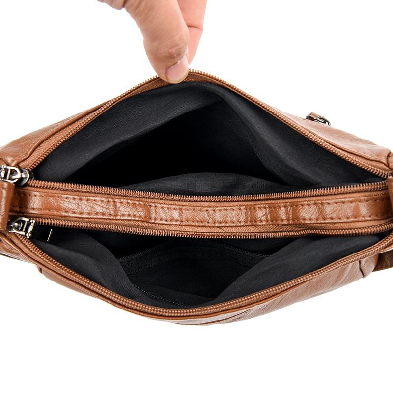 Большая вместительная сумка через плечо женская сумка через плечо многослойная ПУ сумка для мам среднего возраста