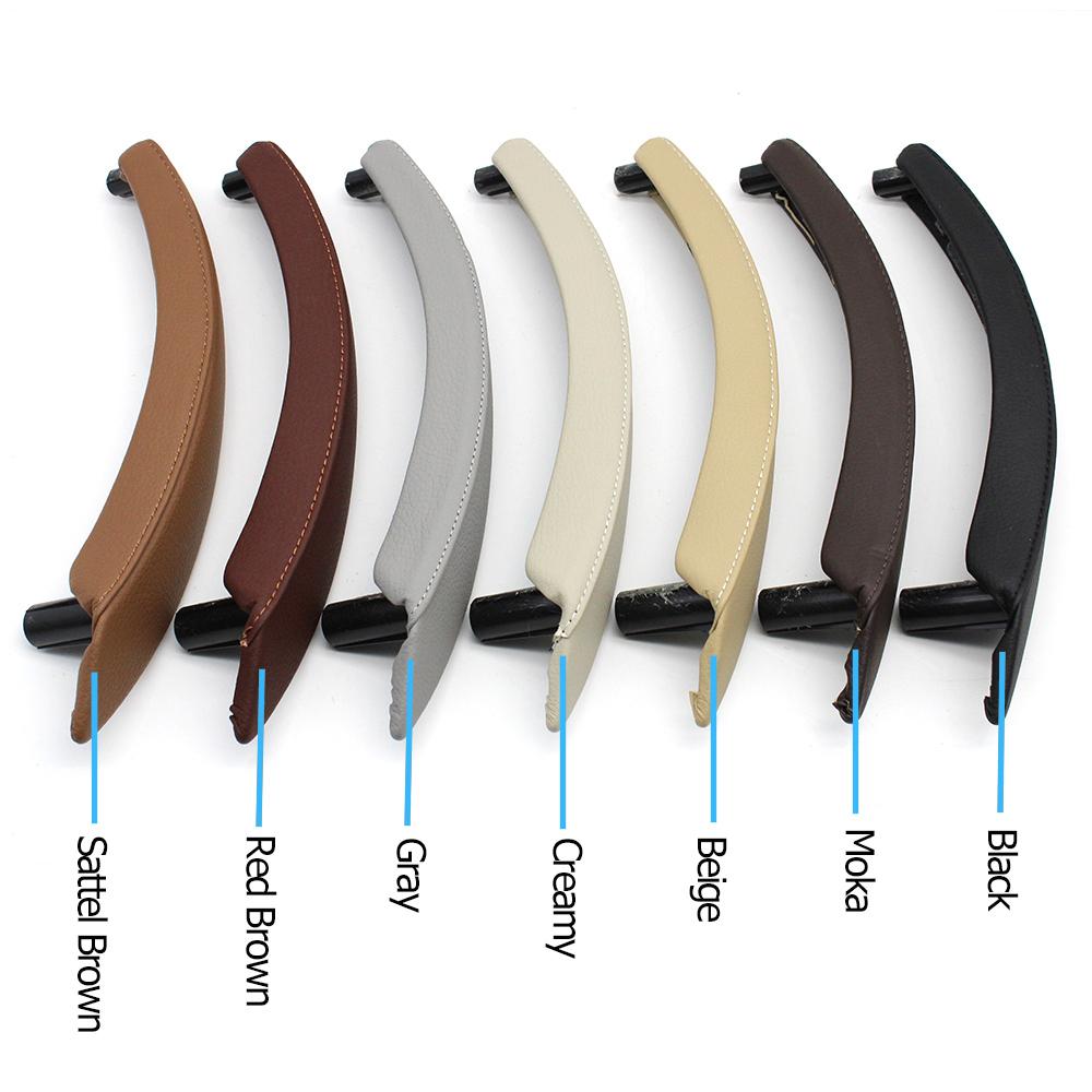 Левая и правая внутренняя ручка пассажирской двери, кожаный внешний чехол, замена для BMW X5 X6 E70 E71 E72