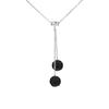 You and Me Necklace - LOVA LOLA VAN DER KEEN - 925 Sterling Silver - Black Crystals - 42 Cm - Women's Jewelry
