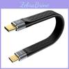 59-дюймовый короткий плоский кабель USB4, скорость 40 Гбит/с, мощность 240 Вт Power Delivery для телефонов, внешних SSD, eGPU и других устройств USB-C