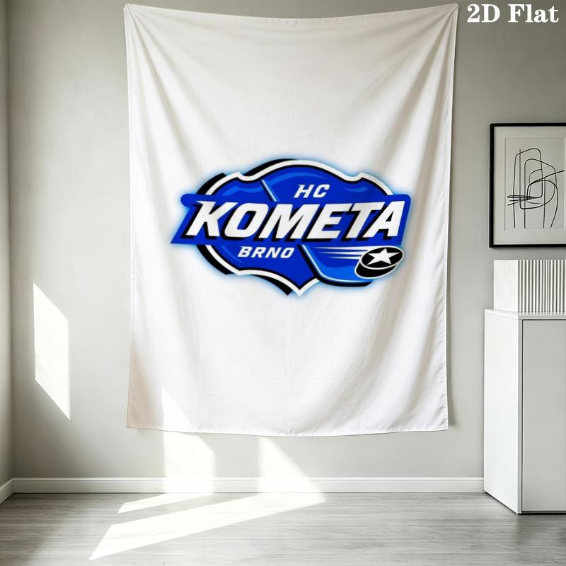 HC Kometa Brno Wall Tapestry Aesthetic Wall Hanging Printed Fabric Blanket Decorative Tapestries for Bedroom Living Room Home Decor