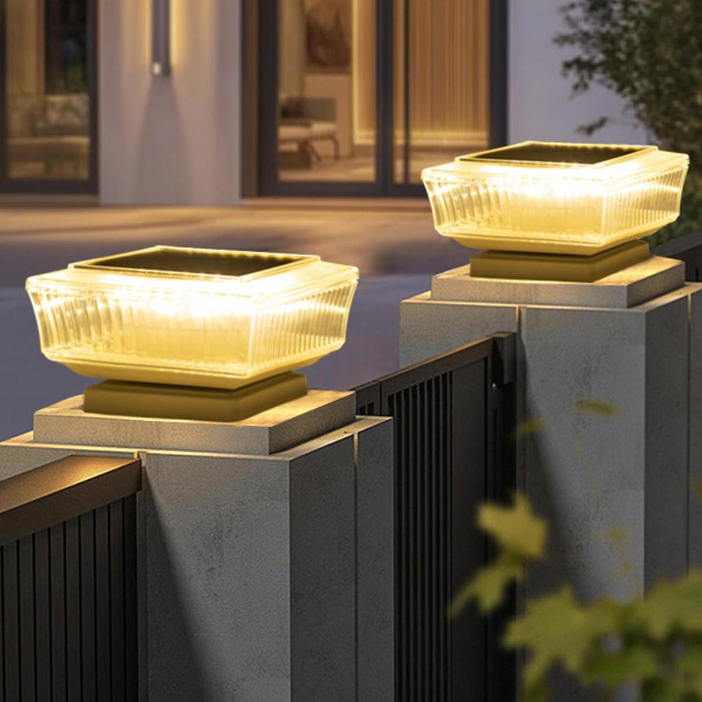 Солнечные столбовые фонари Уличные солнечные фонари Водонепроницаемая светодиодная лампа Для подъездной дорожки Лестницы Ворот Бассейна Заднего двора Палубы Балкона Веранды Дорожки