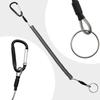 Carabiner Outdoor Key Cord Safety Rope Spring Elastic Rope Spiral Coiled Lanyard Fishing Lanyards