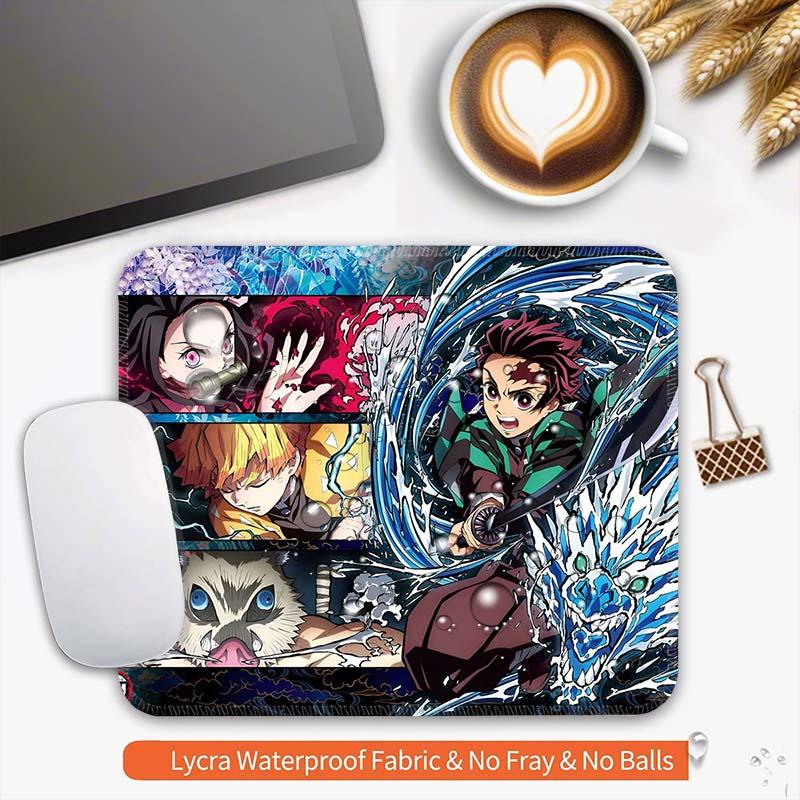 Anime Standard Mouse Pad Demon Slayer Gamer Mouse Mat Small Gaming Mousepad Travel Mouse Mats Non-Slip Office Mousemats