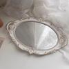 Glass Material Decorative Wall Mirror Oval Shape Cosmetics Storage Tray  Kitchen Decor