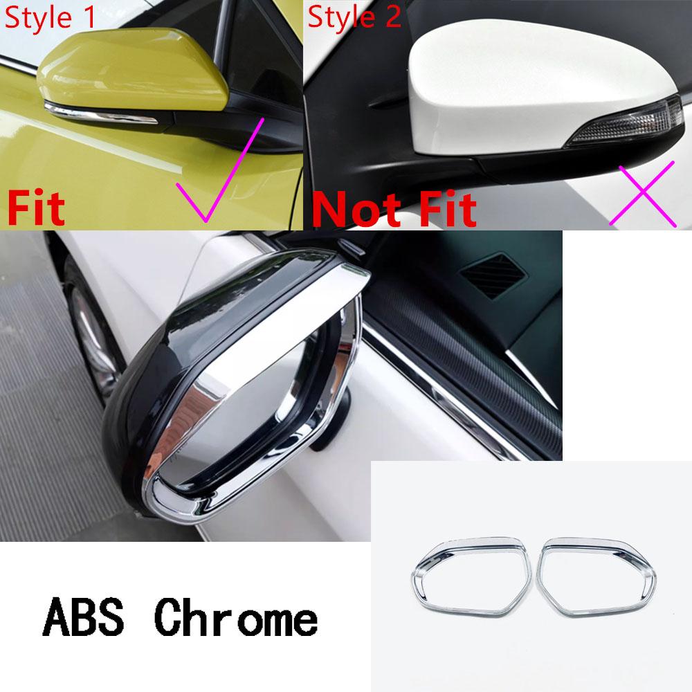 For Toyota C-HR CHR 2017 2018    Car Accessories Side Rearview Mirror Eyebrows Trim Covers Exterior Decoration Parts
