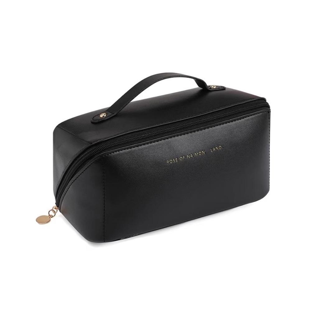 PU Leather Pillow Makeup Bag Large Capacity Travel Toiletry Bag Handheld Cosmetic Case Women