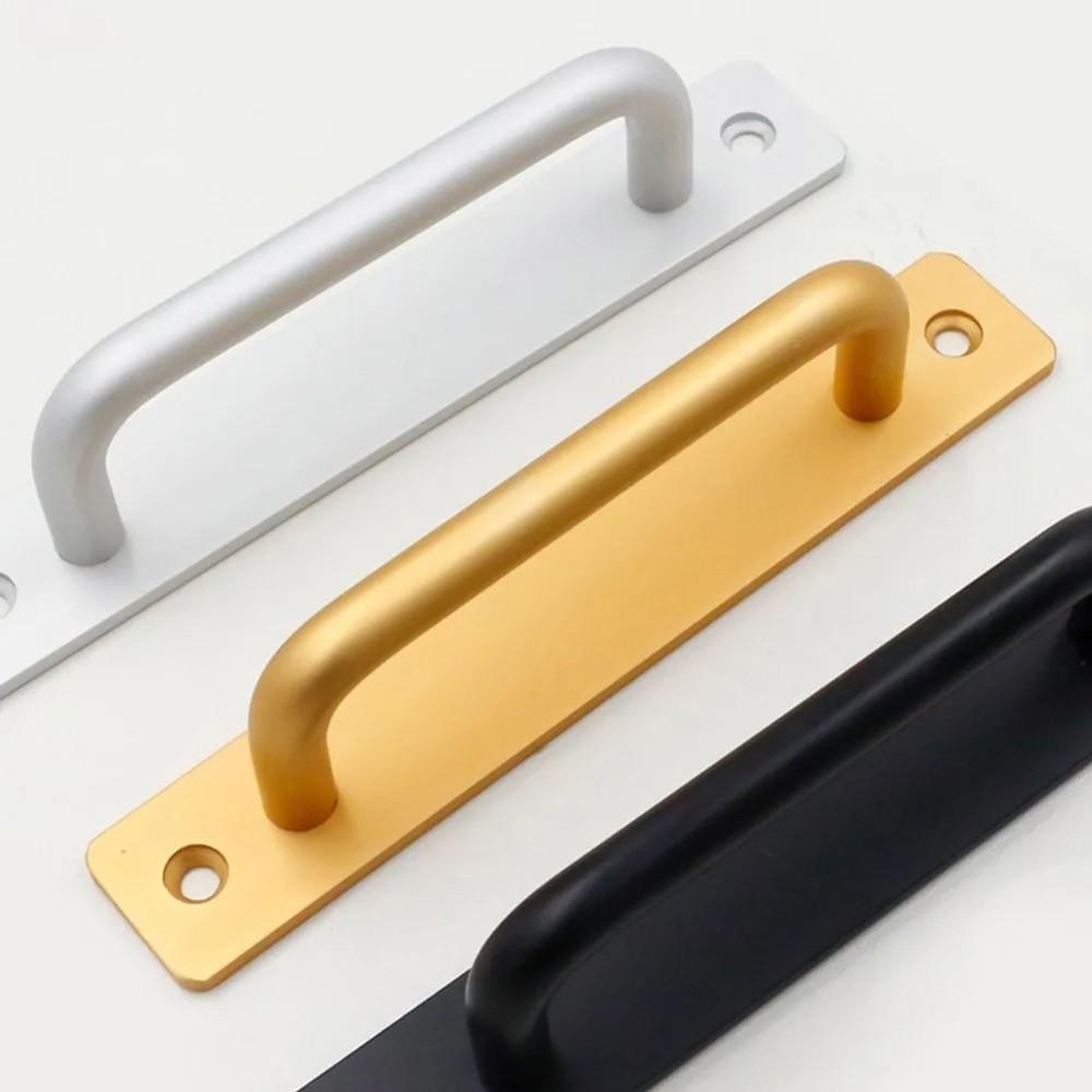 180mm/210mm Length Sliding Door Handle Double Hole Smooth Non Perforated Door Handle Aluminum Alloy Durable Punch-free Pulls