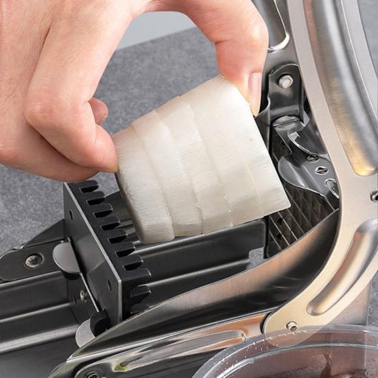 Potato Cutter Efficient Fruit And Vegetable Chopper Manual Food Chopper with 2 Blades Multifunctional Kitchen Fries Machine