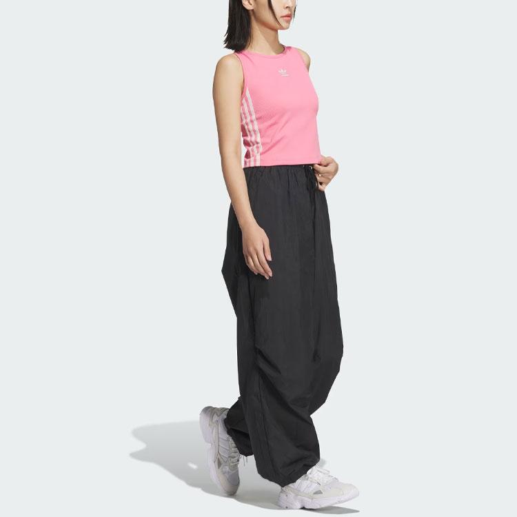 adidas Оригинальные женские топы с 3 полосками, светло-розовые JF3792