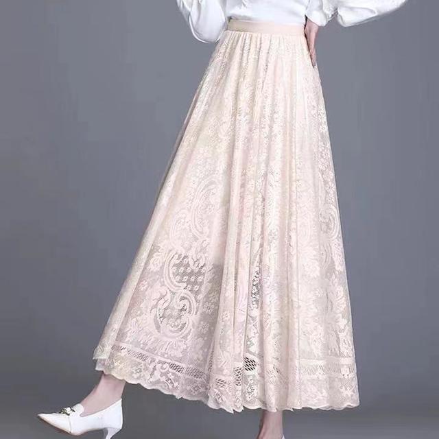 WTEMPO Весенне-летняя сетчатая юбка, модная утягивающая юбка трапециевидной формы с высокой талией, большая плиссированная юбка феи