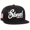 Unisex Hemp Flat Brim Baseball Cap Men Women Streetwear Casual Hat Adjustable Fit