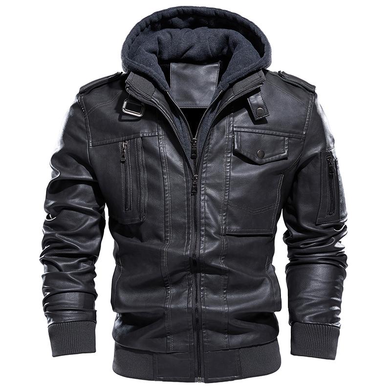 New fleece leather jacket