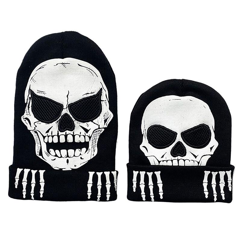 Модные Хэллоуин Скелет Призрак Перчатки Шляпа Креативные Светящиеся Полупалые Полностью Пальцевые Принт Теплые Дышащие Перчатки Подарки