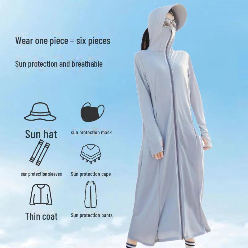 Женская рубашка для велоспорта Ice Silk с защитой от ультрафиолета — легкая, защита от солнца на все тело летом