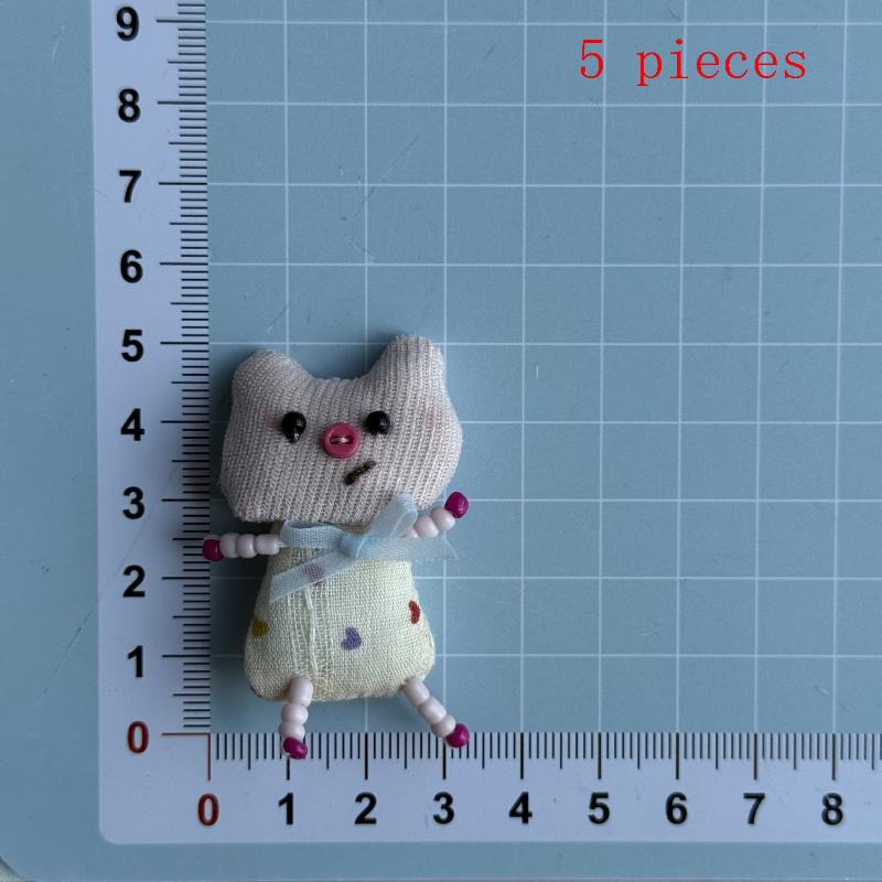 5 шт. Милые ручной работы DIY Бусины Маленькая свинка Лягушка И Маленький котенок Украшения Креативные Детская одежда Обувь Носки Аксессуары
